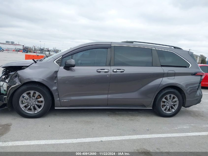 2021 Toyota Sienna Xle VIN: 5TDYRKEC1MS008618 Lot: 40912680