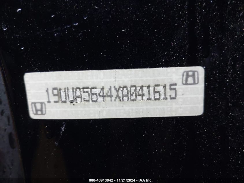 1999 Acura Tl 3.2 VIN: 19UUA5644XA041615 Lot: 40913042