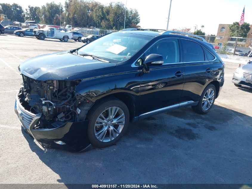 VIN JTJBC1BA0D2442280 2013 Lexus RX, 450H no.2