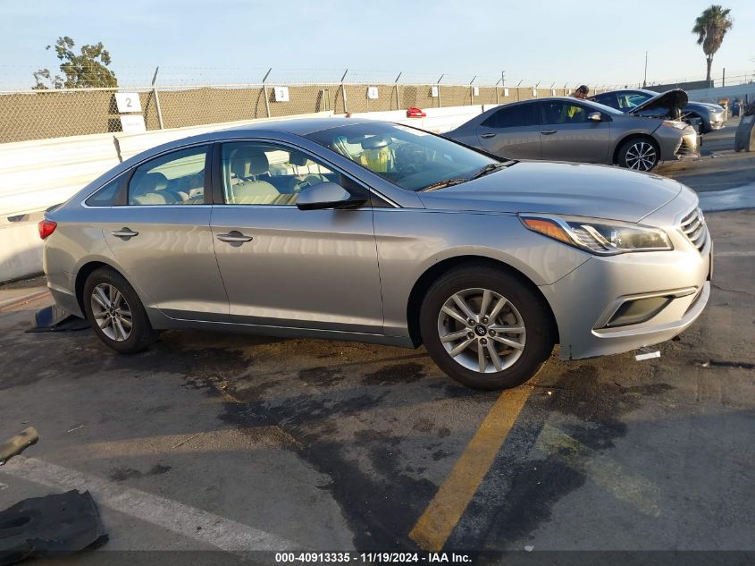 2017 Hyundai Sonata Se VIN: 5NPE24AF5HH574179 Lot: 40913335