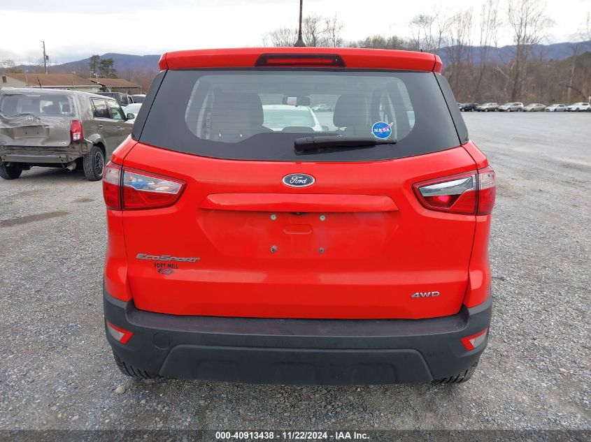 2018 Ford Ecosport S VIN: MAJ6P1SLXJC218150 Lot: 40913438