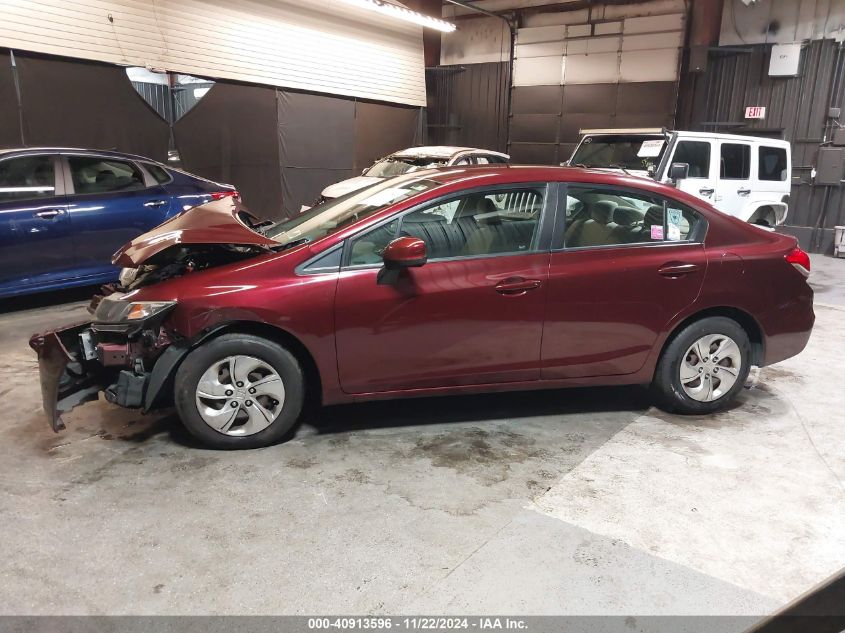 2013 Honda Civic Lx VIN: 19XFB2F56DE280801 Lot: 40913596