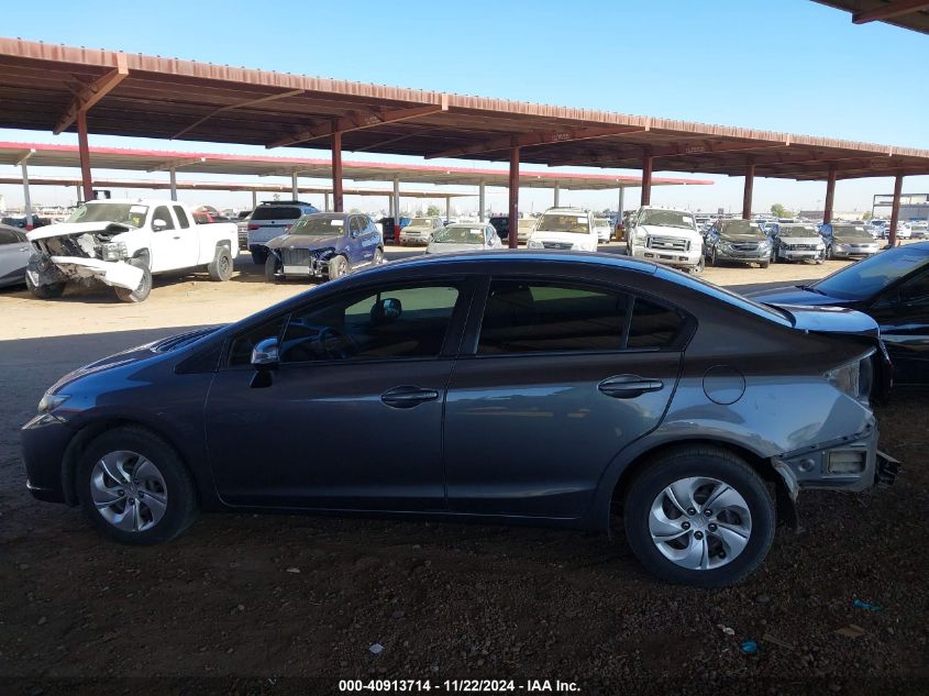 2013 Honda Civic Lx VIN: 19XFB2F57DE093843 Lot: 40913714