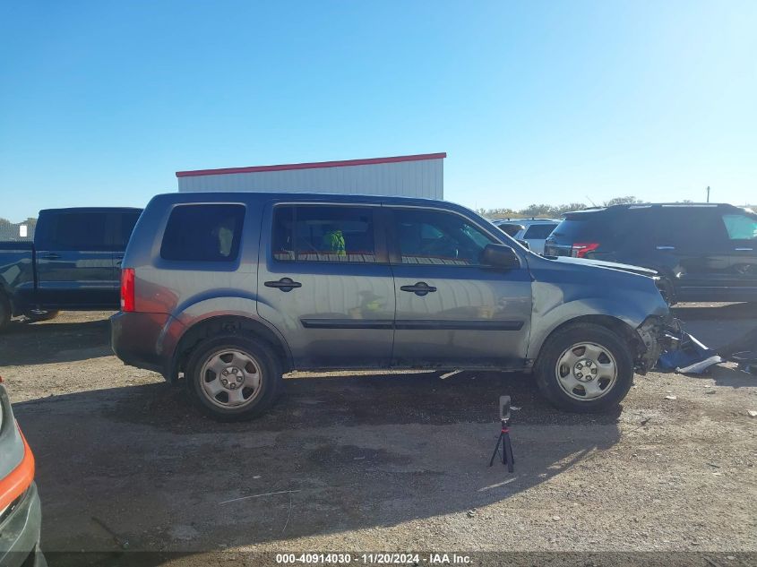 2013 Honda Pilot Lx VIN: 5FNYF3H21DB039020 Lot: 40914030