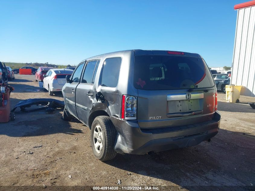 2013 Honda Pilot Lx VIN: 5FNYF3H21DB039020 Lot: 40914030