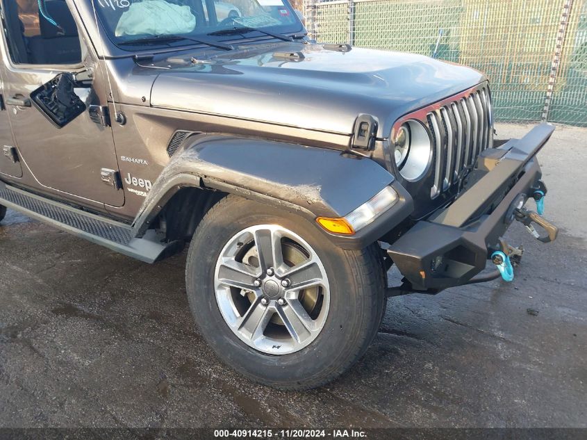 2021 Jeep Wrangler Unlimited Sahara 4X4 VIN: 1C4HJXEN7MW722596 Lot: 40914215