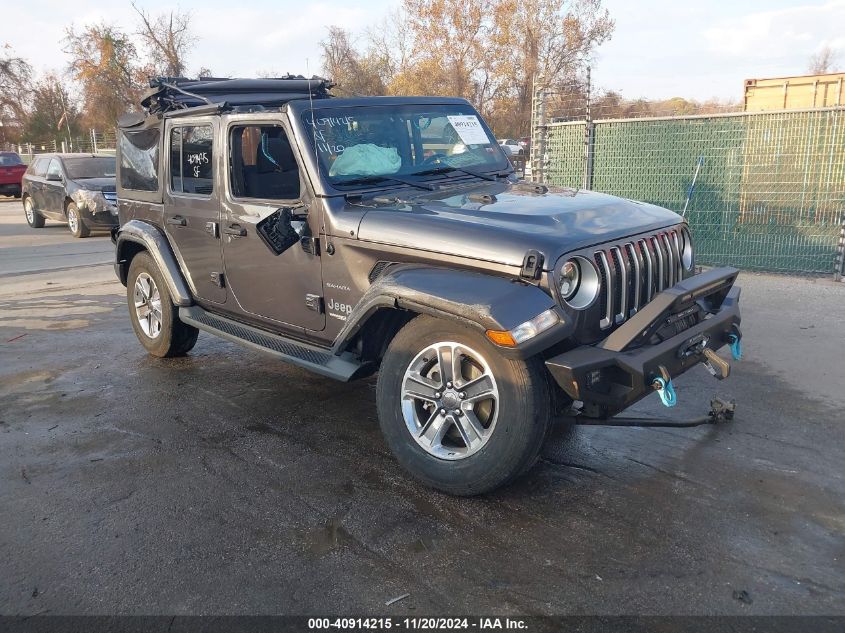 2021 Jeep Wrangler Unlimited Sahara 4X4 VIN: 1C4HJXEN7MW722596 Lot: 40914215