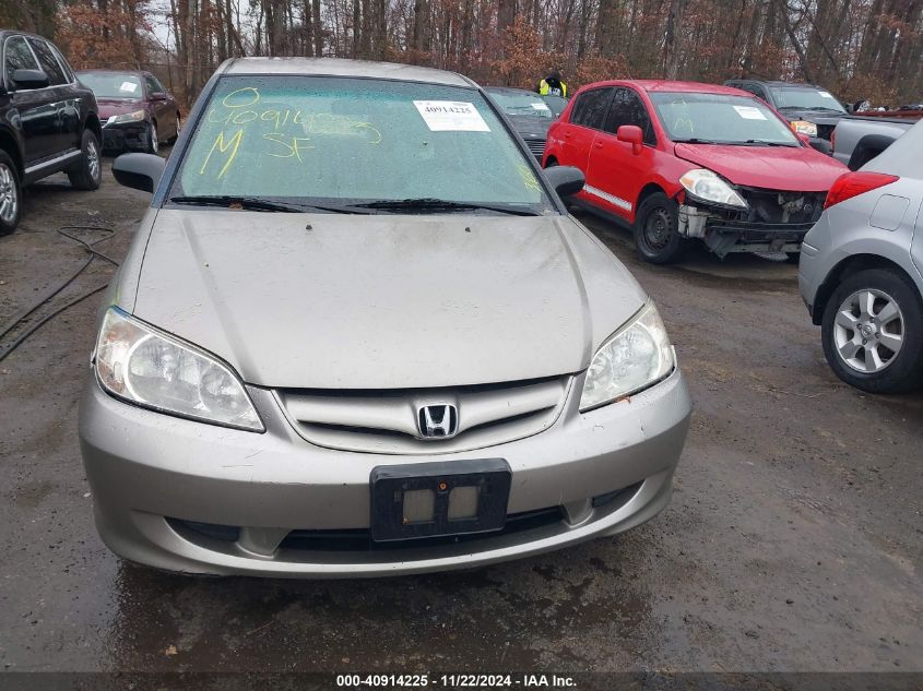 2005 Honda Civic Lx VIN: 2HGES16585H582328 Lot: 40914225