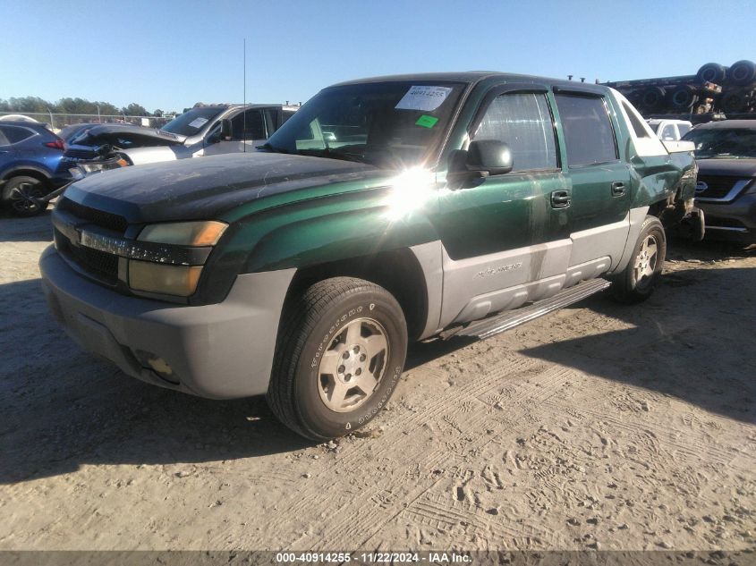 2002 Chevrolet Avalanche 1500 VIN: 3GNEC13T32G351063 Lot: 40914255