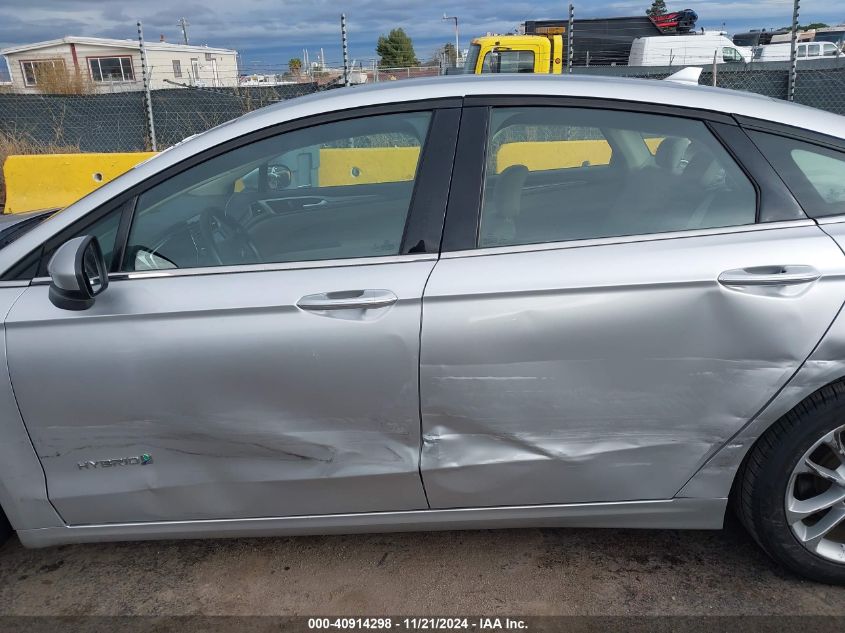 2019 Ford Fusion Hybrid Se VIN: 3FA6P0LU4KR206340 Lot: 40914298