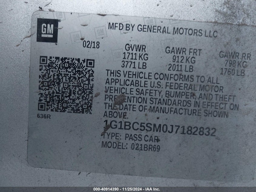 2018 CHEVROLET CRUZE LS - 1G1BC5SM0J7182832