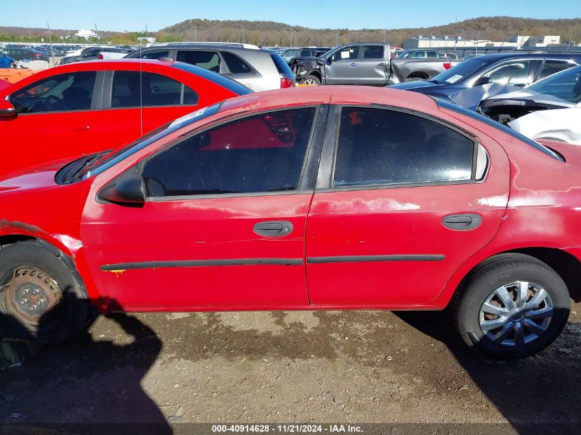 2003 Dodge Neon Se VIN: 1BES26C43D239241 Lot: 40914628