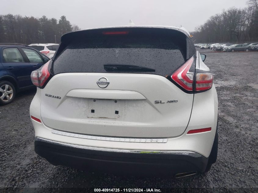 2018 Nissan Murano Sl VIN: 5N1AZ2MH0JN180313 Lot: 40914725