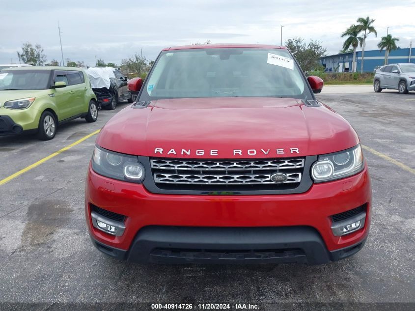 2015 Land Rover Range Rover Sport 3.0L V6 Supercharged Hse VIN: SALWR2VFXFA506116 Lot: 40914726