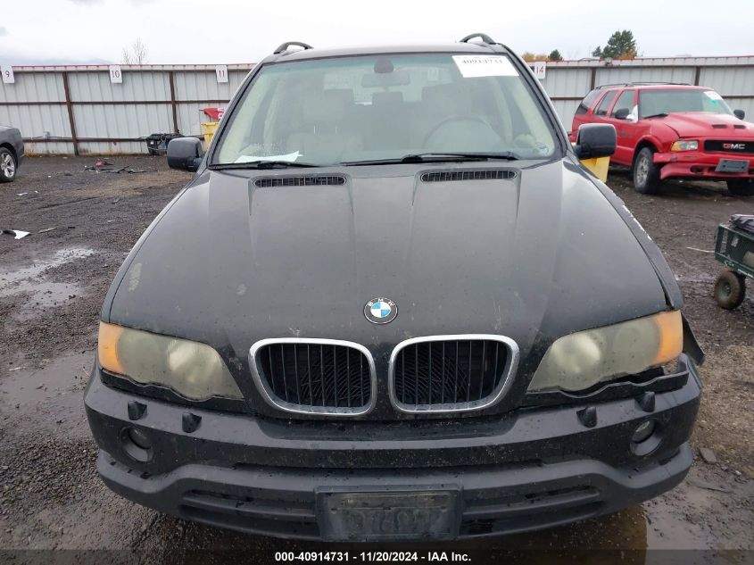 2003 BMW X5 3.0I VIN: 5UXFA53563LV96602 Lot: 40914731