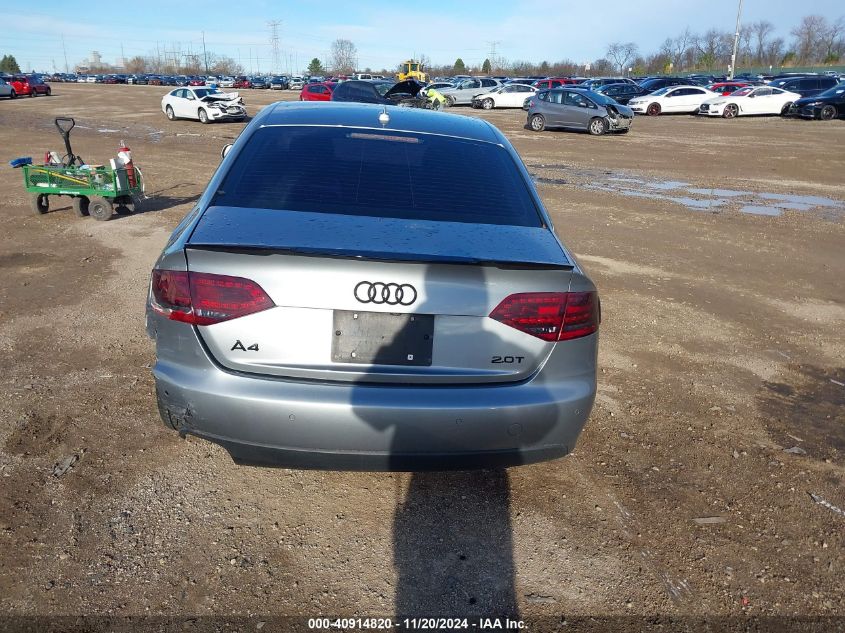 2010 Audi A4 2.0T Premium VIN: WAUFFAFL5AN054606 Lot: 40914820