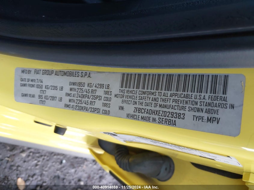 2014 FIAT 500L TREKKING - ZFBCFADHXEZ029383