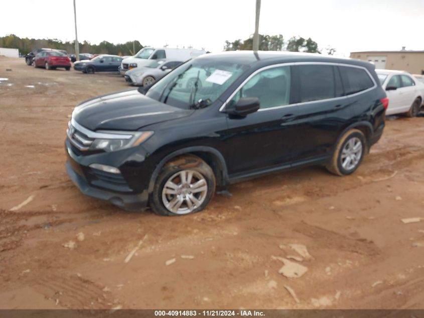 2018 Honda Pilot Lx VIN: 5FNYF5H13JB022105 Lot: 40914883