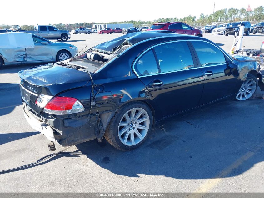 2006 BMW 750Li VIN: WBAHN83526DT32188 Lot: 40915006