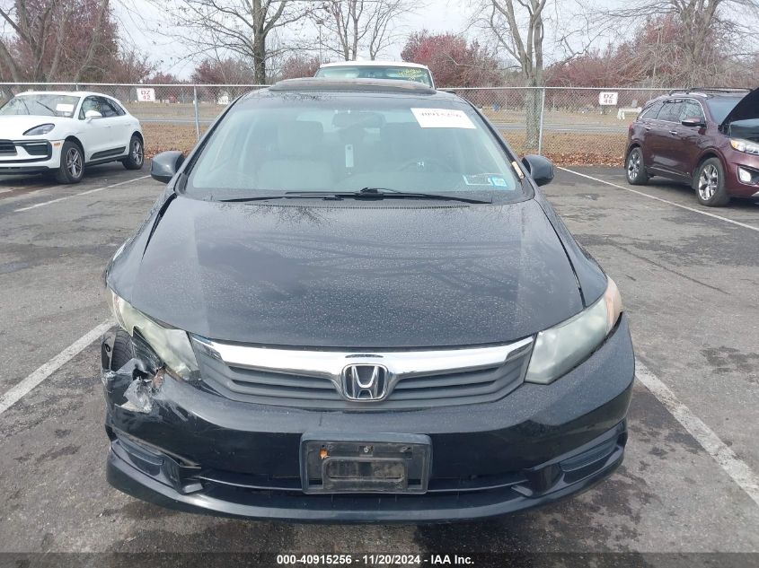 2012 Honda Civic Ex VIN: 19XFB2F86CE309867 Lot: 40915256