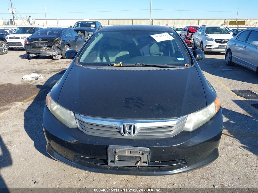 2012 HONDA CIVIC VIN: 19XFB2F5XCE076534