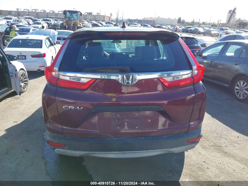 2017 Honda Cr-V Lx VIN: 7FARW5H37HE011080 Lot: 40915726