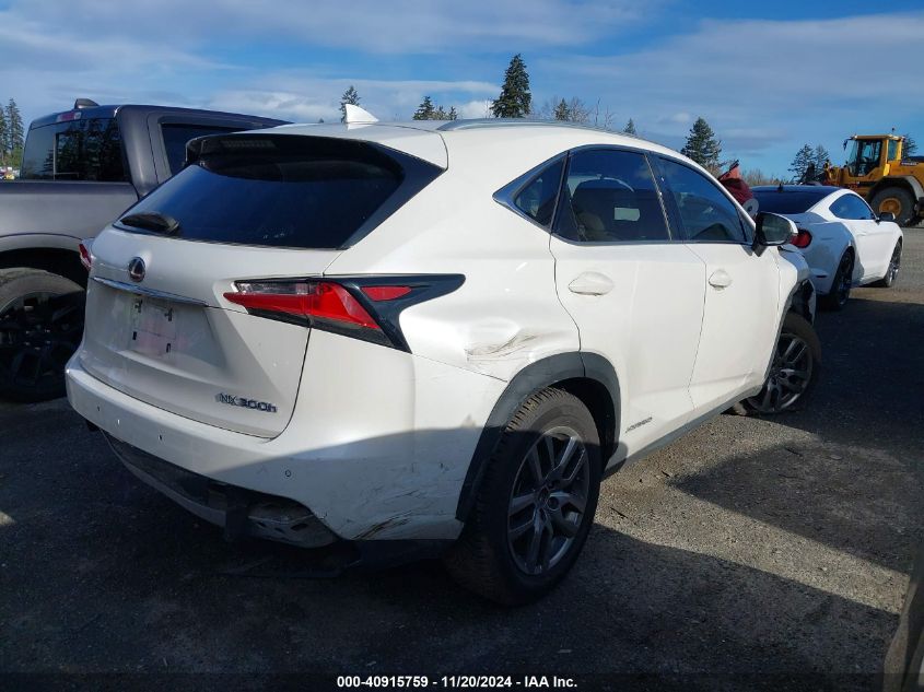 2016 Lexus Nx 300H VIN: JTJBJRBZ6G2033358 Lot: 40915759