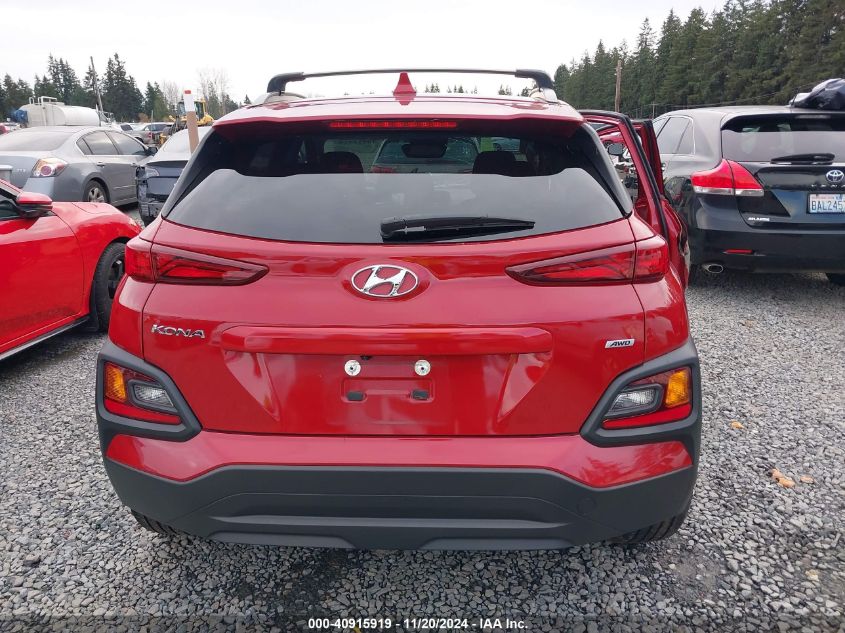 2021 Hyundai Kona Sel Plus VIN: KM8K6CAA0MU628974 Lot: 40915919