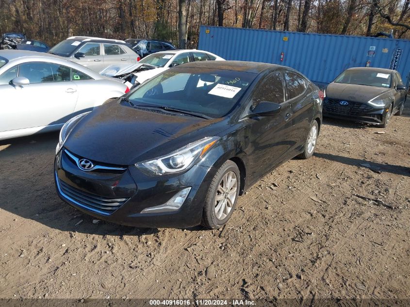 2015 Hyundai Elantra Se VIN: KMHDH4AE1FU355381 Lot: 40916016