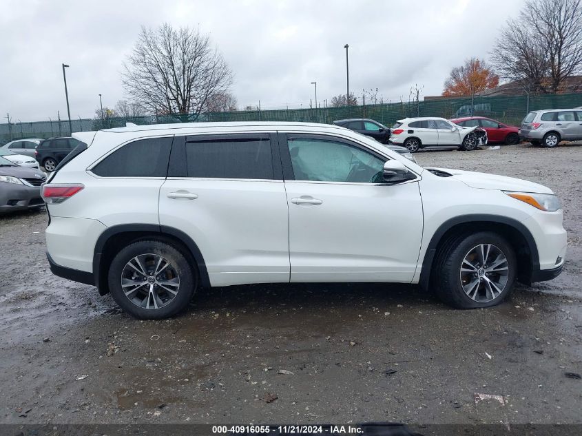 2016 Toyota Highlander Xle V6 VIN: 5TDJKRFH3GS270895 Lot: 40916055