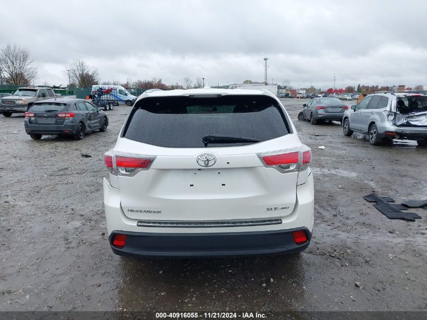 2016 Toyota Highlander Xle V6 VIN: 5TDJKRFH3GS270895 Lot: 40916055