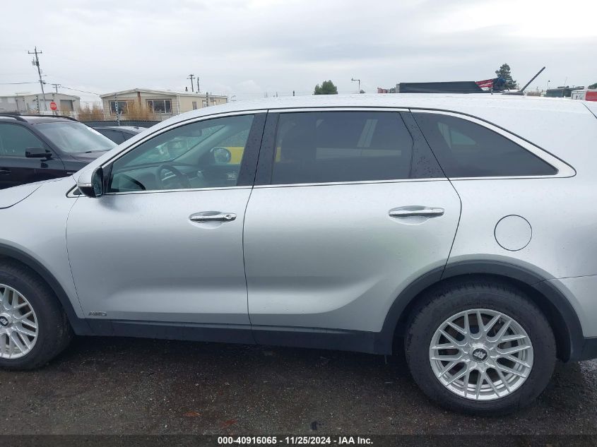 2019 Kia Sorento 3.3L Lx VIN: 5XYPGDA57KG570814 Lot: 40916065