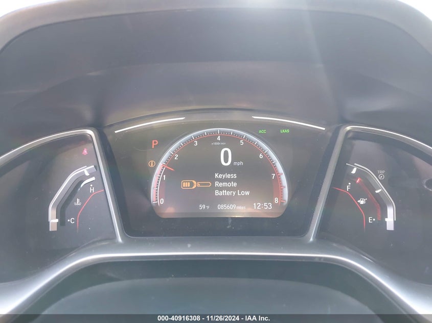 2019 HONDA CIVIC VIN: 2HGFC4B8XKH302469
