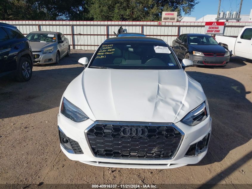 2021 Audi A5 Sportback Premium 45 Tfsi Quattro S Tronic VIN: WAUDACF58MA047339 Lot: 40916337