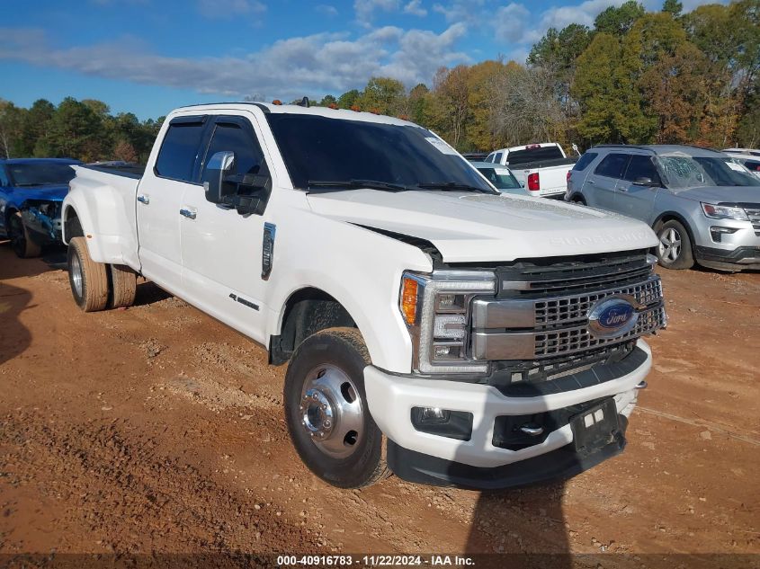 2019 Ford F350 Platinum VIN: 1FT8W3DT5KEG67143 Lot: 40916783