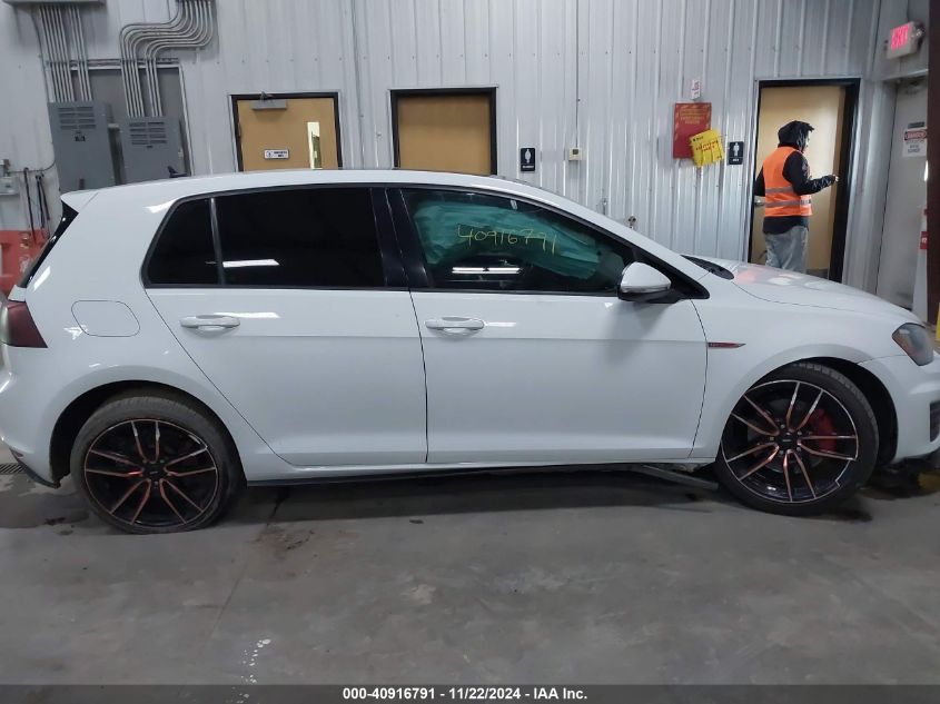 2016 Volkswagen Golf Gti Se 4-Door VIN: 3VW4T7AU8GM025073 Lot: 40916791