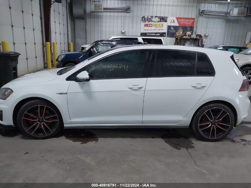 2016 Volkswagen Golf Gti Se 4-Door VIN: 3VW4T7AU8GM025073 Lot: 40916791