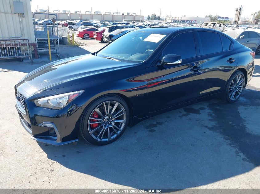 2019 Infiniti Q50 3.0T Red Sport 400 VIN: JN1FV7AP6KM760612 Lot: 40916876