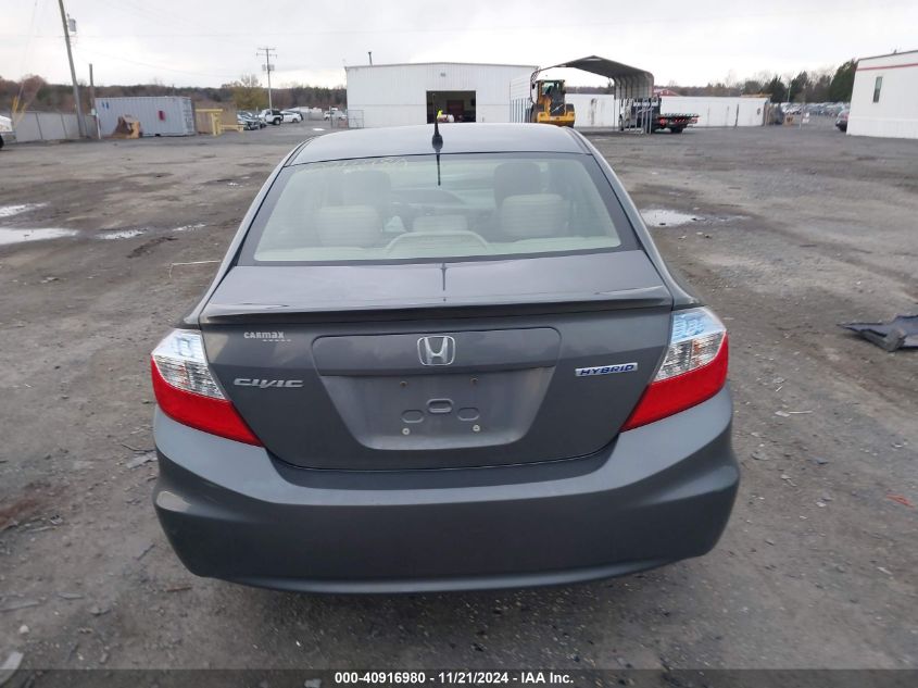 2012 Honda Civic Hybrid VIN: JHMFB4F35CS011368 Lot: 40916980