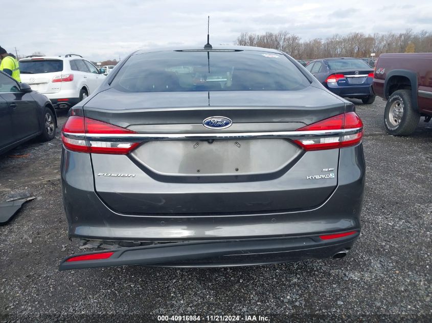 2018 Ford Fusion Hybrid Se VIN: 3FA6P0LU7JR238567 Lot: 40916984