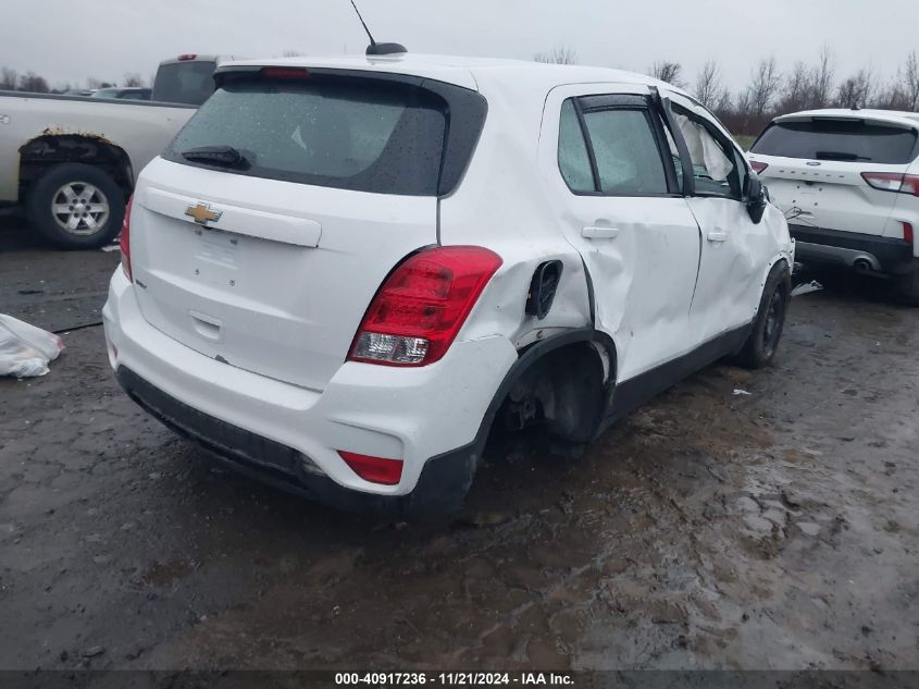 2018 Chevrolet Trax Ls VIN: 3GNCJKSB4JL359190 Lot: 40917236