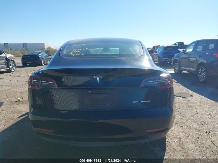 2021 Tesla Model 3 Long Range Dual Motor All-Wheel Drive VIN: 5YJ3E1EB5MF036935 Lot: 40917543