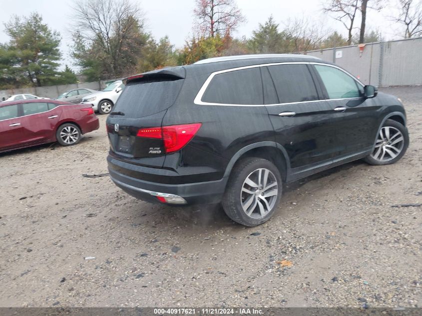 2017 Honda Pilot Elite VIN: 5FNYF6H04HB065911 Lot: 40917621