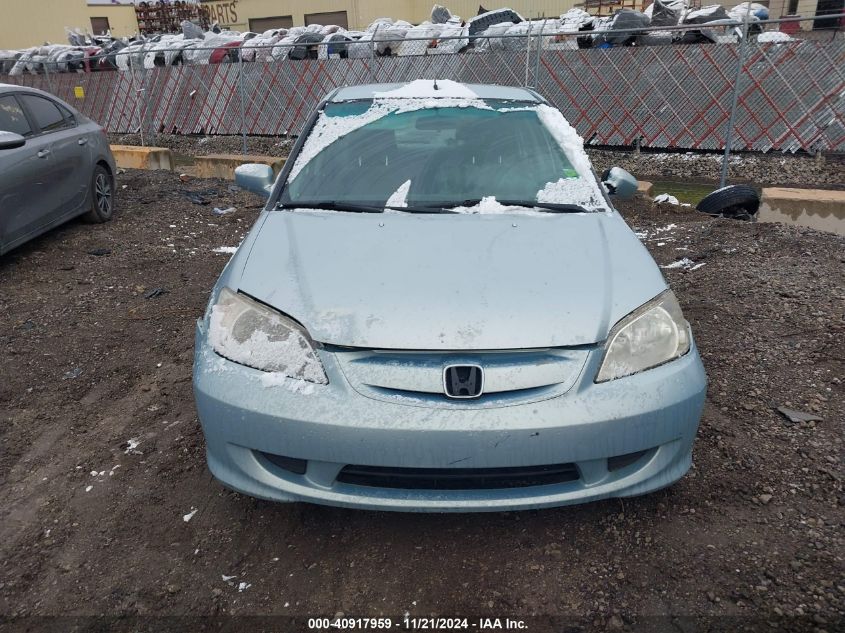 2004 Honda Civic Hybrid VIN: JHMES95634S019376 Lot: 40917959