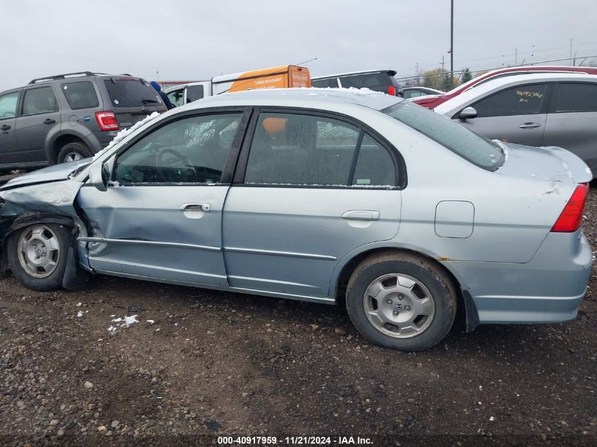 2004 Honda Civic Hybrid VIN: JHMES95634S019376 Lot: 40917959