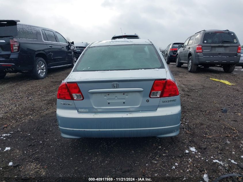 2004 Honda Civic Hybrid VIN: JHMES95634S019376 Lot: 40917959