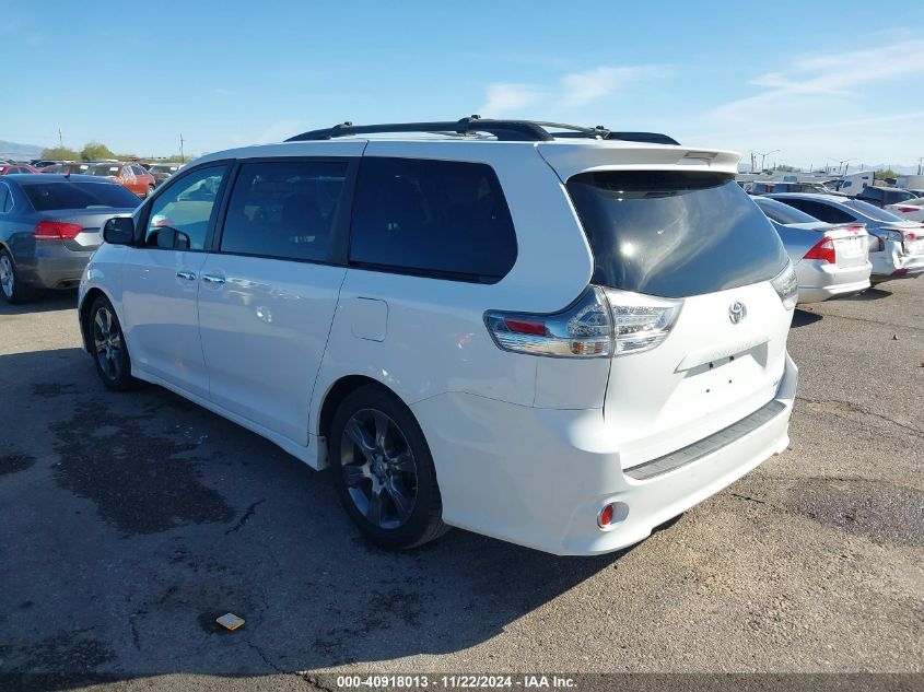 2015 Toyota Sienna Se 8 Passenger VIN: 5TDXK3DCXFS686939 Lot: 40918013