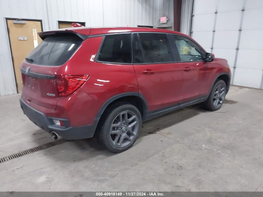 VIN 5FNYF8H55NB029437 2022 Honda Passport, Awd Ex-L no.4