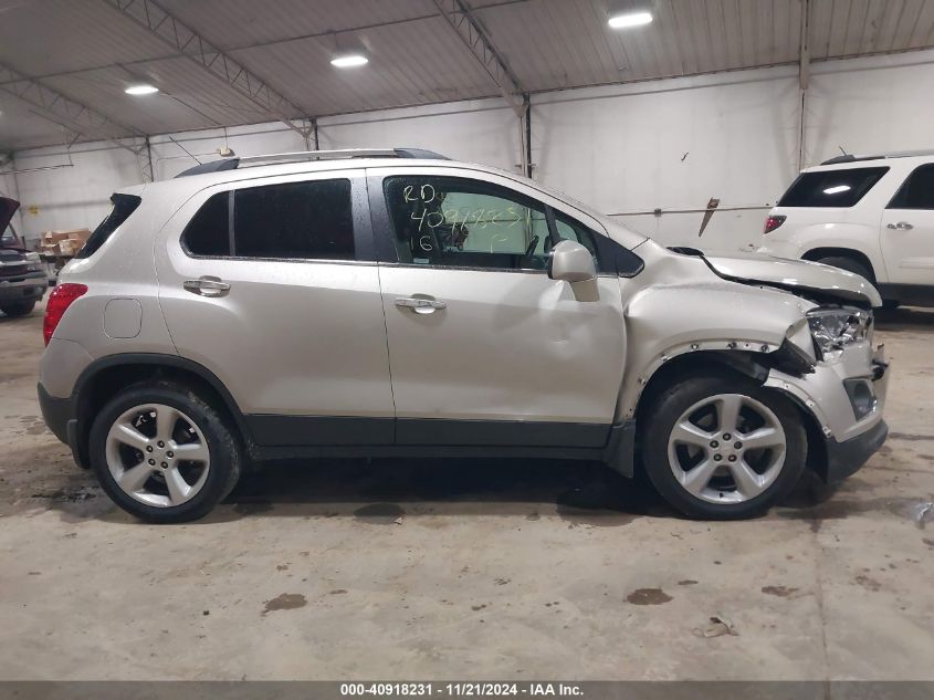 2016 Chevrolet Trax Ltz VIN: 3GNCJRSB7GL138510 Lot: 40918231