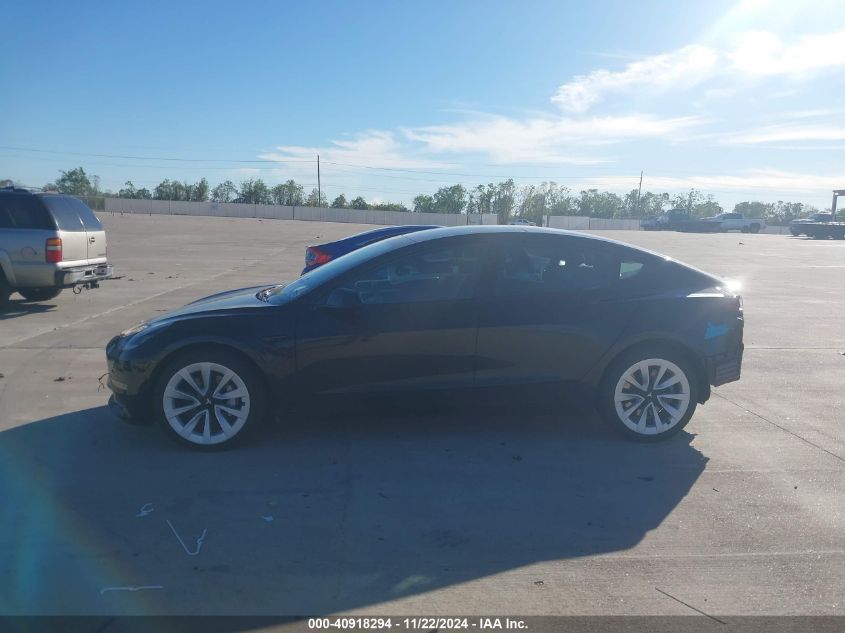 2022 Tesla Model 3 Long Range Dual Motor All-Wheel Drive VIN: 5YJ3E1EB4NF245441 Lot: 40918294